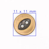 Klassieke Bronzen Metalen Knoop - 11 mm Knopen KNP00221